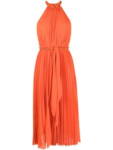 ZIMMERMANN robe plissée à dos-nu - Orange