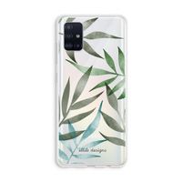 Tropical watercolor leaves: Galaxy A51 4G Transparant Hoesje