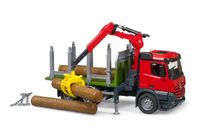 Bruder MB Arocs houttransport vrachtwagen met kraan 03669 - thumbnail