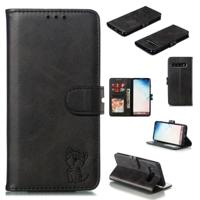Lederen beschermhoes voor Galaxy S10 (zwart)