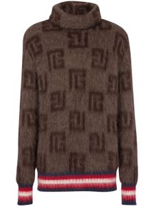 Balmain pull à motif monogrammé - Marron