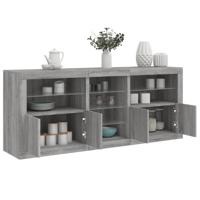 Dressoir met LED-verlichting 181,5x37x678 cm grijs sonoma eiken