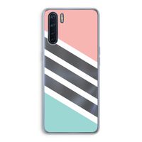 Strepen pastel: Oppo A91 Transparant Hoesje