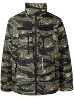 AAPE BY *A BATHING APE® veste zippée à imprimé camouflage - Vert