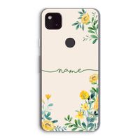 Gele bloemen: Google Pixel 4a 5G Transparant Hoesje