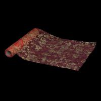 Decoratie stof/tafelloper - rood -500 x 28 cm - polyester - tafeldecoratie - kerstversiering