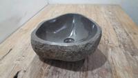 Flussstein Waschschale RM250357, 42x36x15 cm Flussstein Waschschale RM250357, 42x36x15 cm