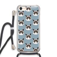 It's a Purrr Case: iPhone 8 Transparant Hoesje met koord