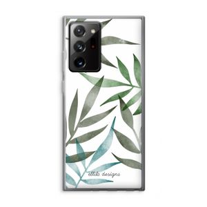 Tropical watercolor leaves: Samsung Galaxy Note 20 Ultra / Note 20 Ultra 5G Transparant Hoesje