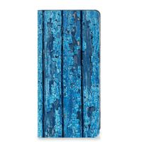Motorola Moto G62 5G Book Wallet Case Wood Blue - thumbnail