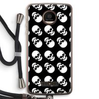 Musketon Skulls: Motorola Moto Z Force Transparant Hoesje met koord