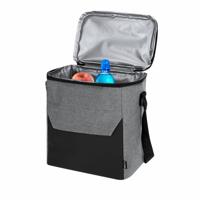 Koeltas Amalfi - voor lunchpakket of drankjes - 15 liter - 23 x 26 x 25 cm - Draagband - Grijs