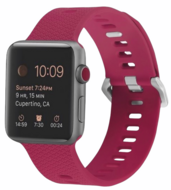 Siliconen bandje met motief - Rose Red - Geschikt voor Apple Watch 38mm / 40mm / 41mm