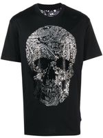 Philipp Plein t-shirt à imprimé tête de mort - Noir