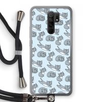 Poezen: Xiaomi Redmi 9 Transparant Hoesje met koord