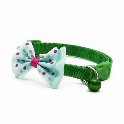 Verstelbare Bow knoop Bell kraag kat hond kragen huisdier benodigdheden (groen)