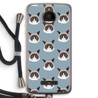 It's a Purrr Case: Motorola Moto Z Force Transparant Hoesje met koord