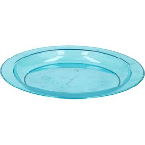 Edco bord/campingbord - plastic / kunststof - blauw - 20 cm