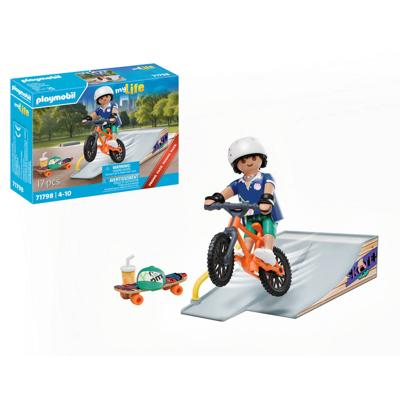 PLAYMOBIL My Life skateboard met helling 71798