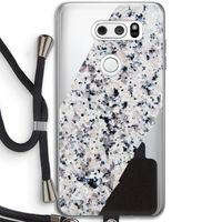 Gespikkelde marmer: LG V30 Transparant Hoesje met koord