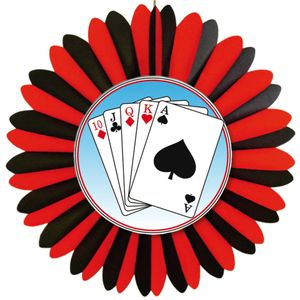 Decoratie waaier casino kaarten