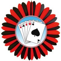 Decoratie waaier casino kaarten
