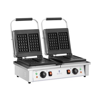 Dubbel - Wafelijzer - Belgische wafels - Royal Catering - 2 x 2,000 W