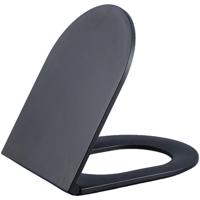 QeramiQ Dely Zitting - softclose - quickrelease - slim - mat zwart E13/A15 thin matt black