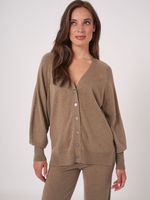 V-hals vest met knopen en pofmouwen