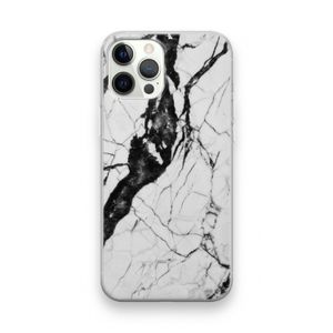 Witte marmer 2: iPhone 12 Pro Transparant Hoesje