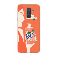 Peach please!: Samsung Galaxy A6 Plus (2018) Transparant Hoesje