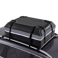 Autodakkoffers van 450 L/600 L Waterdichte Zachte Dakkoffers met Antislipmat Bagageslot Bevestigingsriemen-Grijs-M