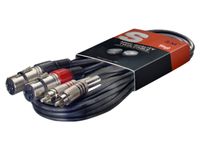 Stagg STC3CMXF Adapterkabel RCA M Naar XLR F 3m - thumbnail