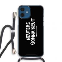 Neuters (zwart): iPhone 12 mini Transparant Hoesje met koord