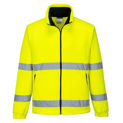 Reflecterende jas fleece geel - L