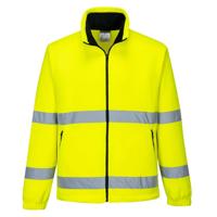 Reflecterende jas fleece geel - M