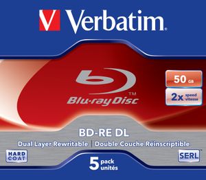 Verbatim 43760 Blu-ray BD-RE DL disc 50 GB 5 stuk(s) Jewelcase