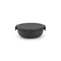Brabantia salade lunchkom make & take 1,3l donkergrijs