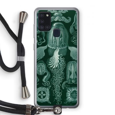 Haeckel Cubomedusae: Samsung Galaxy A21s Transparant Hoesje met koord