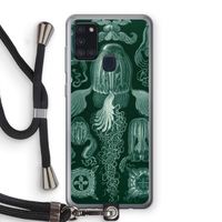 Haeckel Cubomedusae: Samsung Galaxy A21s Transparant Hoesje met koord