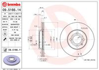 Remschijf BREMBO, Remschijftype: Binnen geventileerd, u.a. für VW, Seat