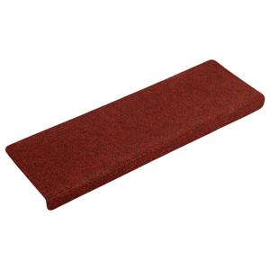 vidaXL Trapmatten 15 st 65x21x4 cm naaldvilt rood