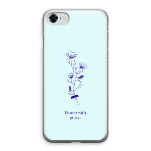 Bloom with grace: iPhone 8 Transparant Hoesje