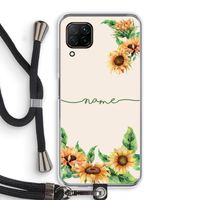 Zonnebloemen: Huawei P40 Lite Transparant Hoesje met koord
