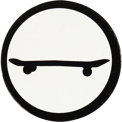Creativ Company Label, skateboard, d 25 mm, wit/zwart, 20 stuk/ 1 doos