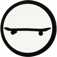 Creativ Company Label, skateboard, d 25 mm, wit/zwart, 20 stuk/ 1 doos