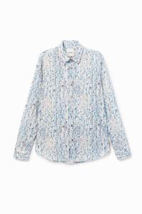 Casual overhemd met blokjes - BLUE - XL