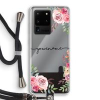Rozen: Samsung Galaxy S20 Ultra Transparant Hoesje met koord