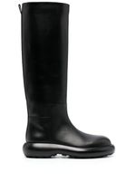 Jil Sander knee-high flat leather boots - Noir