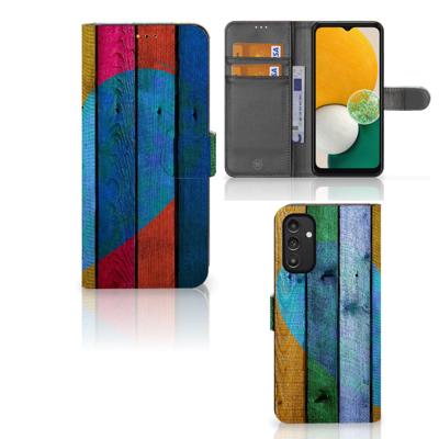 Samsung Galaxy A14 5G | Book Style Case | Wood Heart - Cadeau voor je Vriend